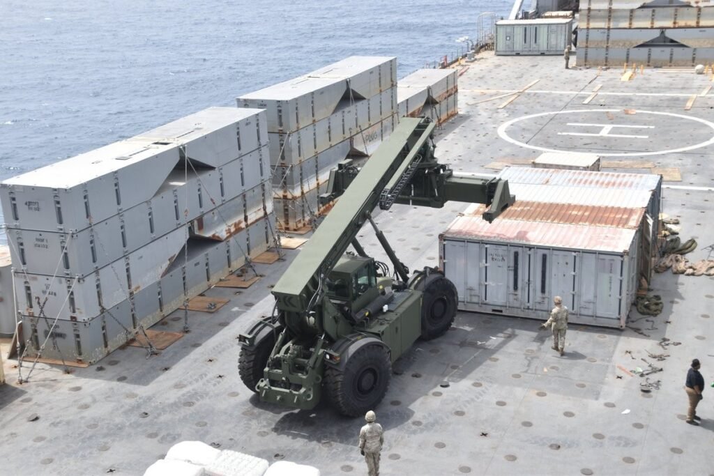Die US-Armee baut einen Hafen im Gazastreifen