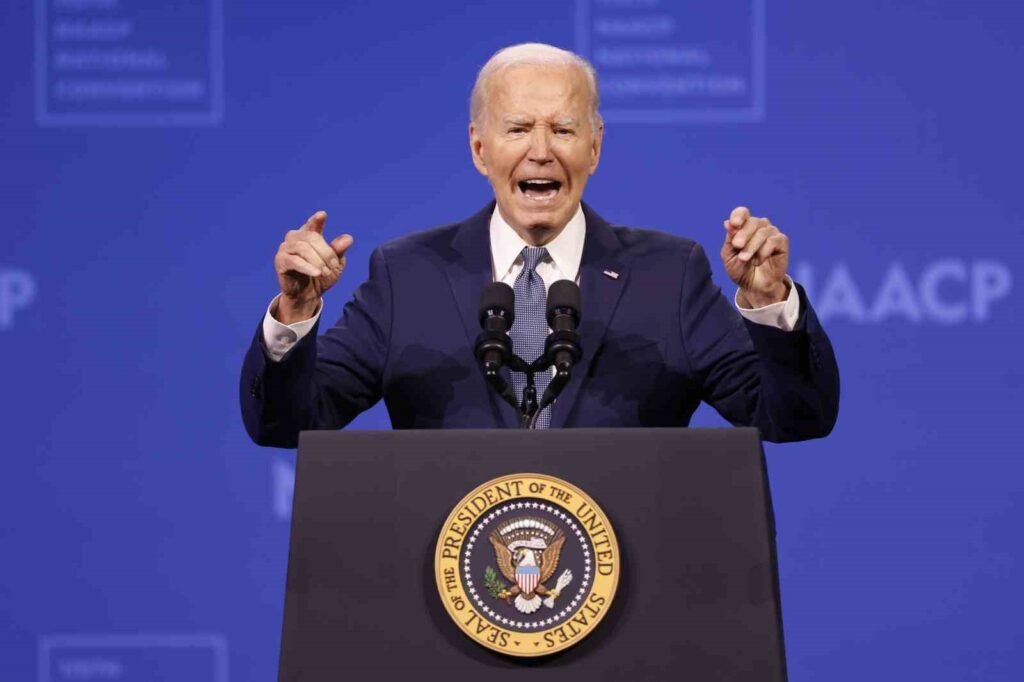 Der amerikanische Präsident Joe Biden zur Präsidentschaftswahl und Gesundheitserklärung