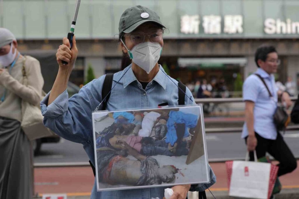 Activistas de derechos humanos protestaron contra Israel en Japón