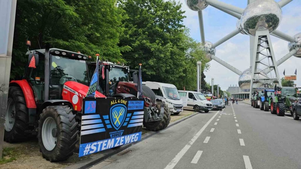 Los agricultores europeos protestaron en Bruselas contra las políticas ambientales de la UE