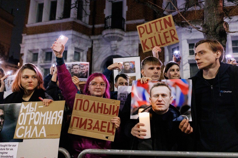 Protesta dei russi in Europa, negli Stati Uniti e in Georgia per “Navalny”