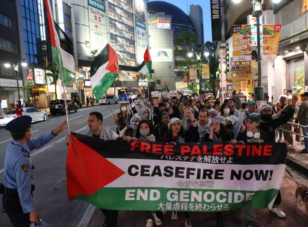 Marcia dell’Intifada a Tokyo in sostegno della Palestina